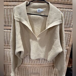 Princess Polly Cream Oversized Sweater